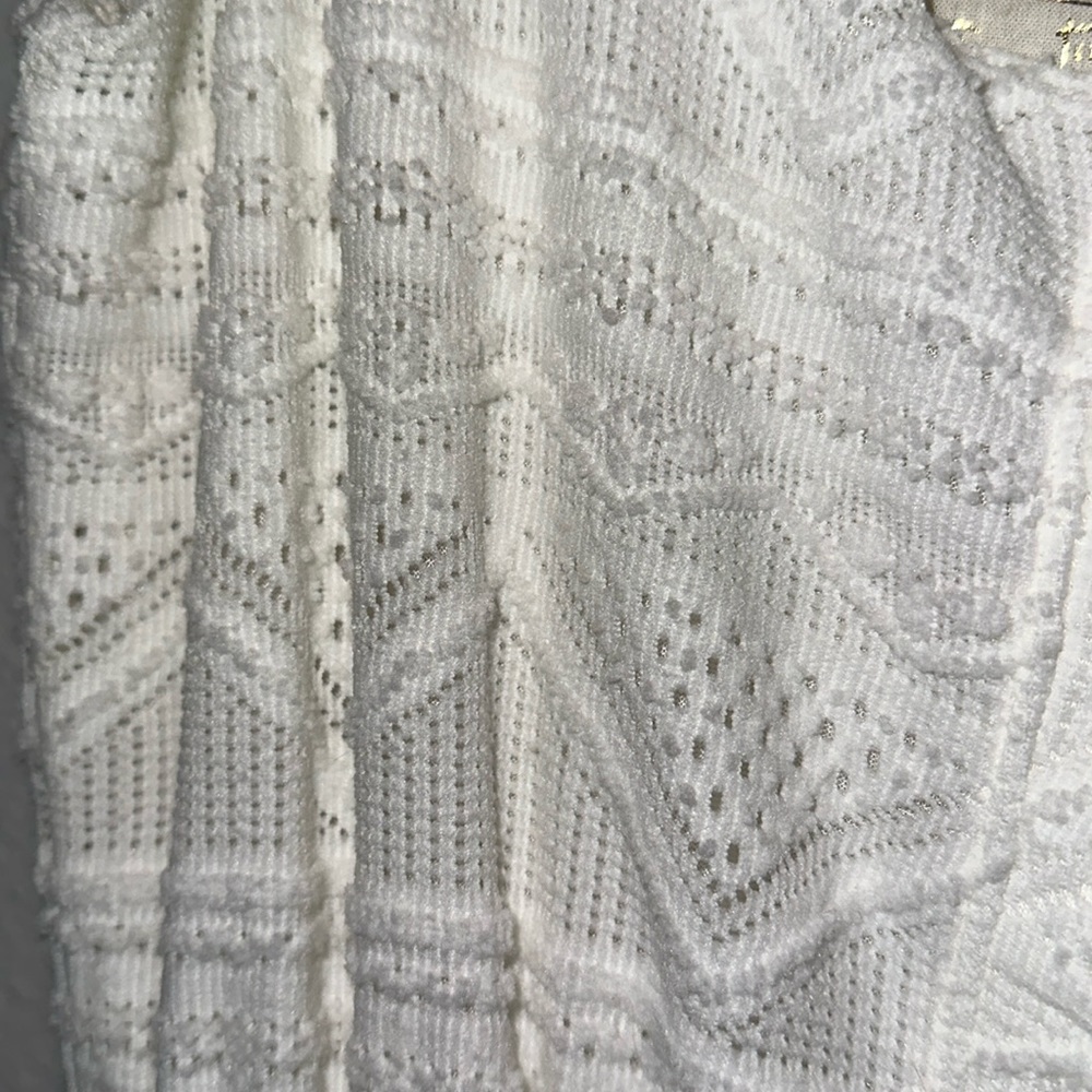Jen’s Pirate Booty Free People *Maverick* white Aztec hi low tank tunic top M - Picture 7 of 11